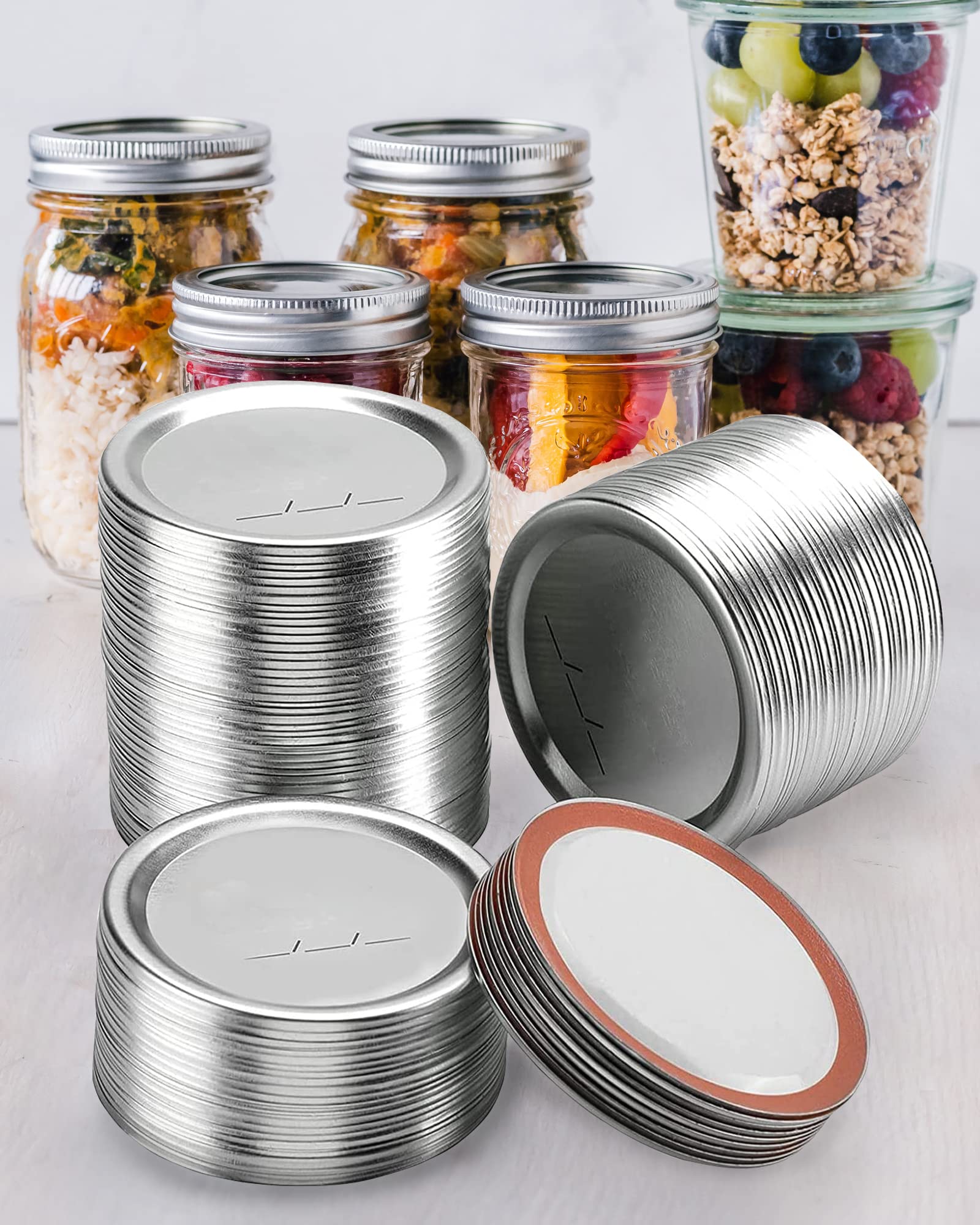 Buy 160Count Wide Mouth Canning Lids for Ball, Kerr Jars Splittype