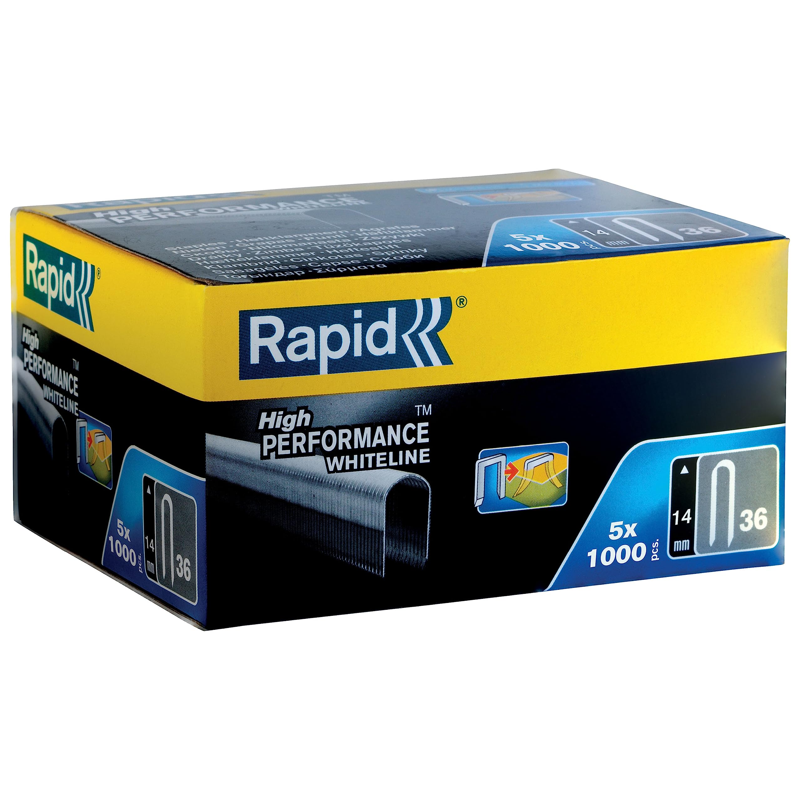 Rapid - Agrafes câbles Blanches n°36/ 14mm - 5000pcs - Boîte PRO (11886911)