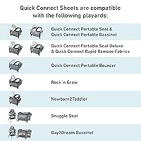 Vista 3 de Graco® Pack 'n Play® Quick Connect™ - Juego de sábanas impermeables, paquete de 2, tejido y gris