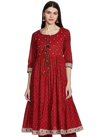 Biba Girls Synthetic Salwar Suit Set (150121_Violet_15, Violet, 14 Years-15 Years)