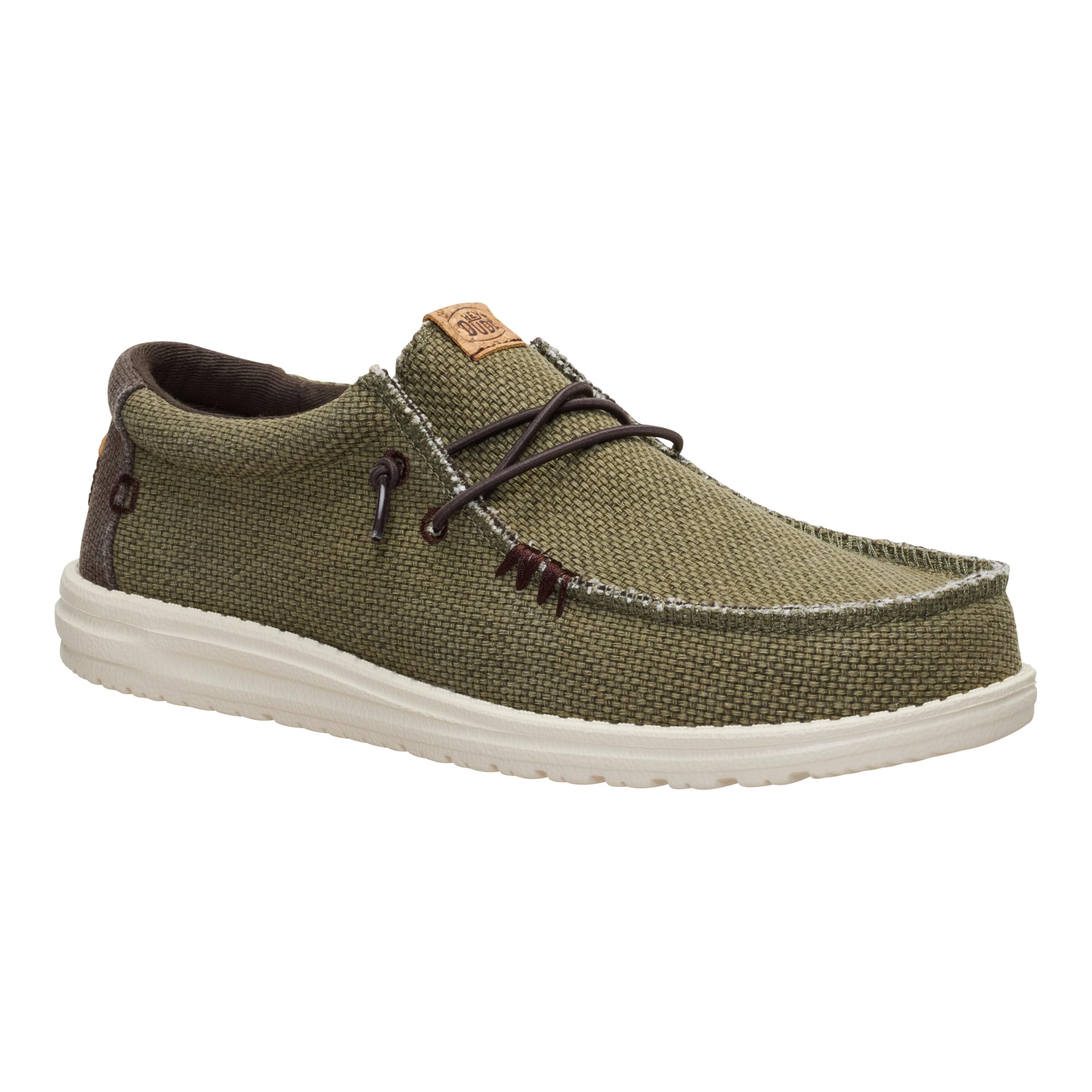 HEYDUDE Wally Braided Mocassins Homme, Vert/Marron - 40003-3CI