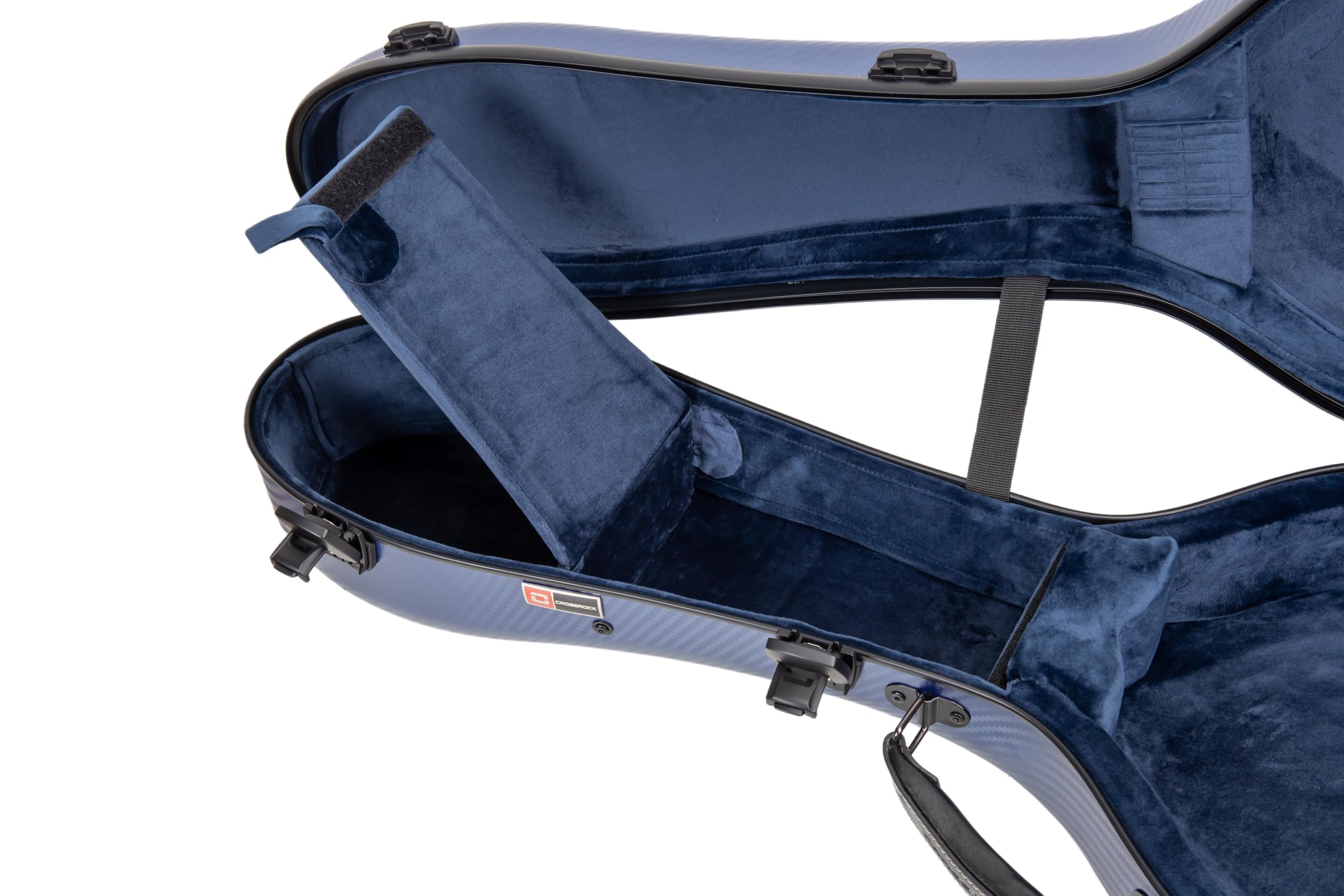 Crossrock Poly Carbon pasuje do gitar klasycznych 4/4, etui odporne na zarysowania w kolorze niebieskim (CRF4020CBL)