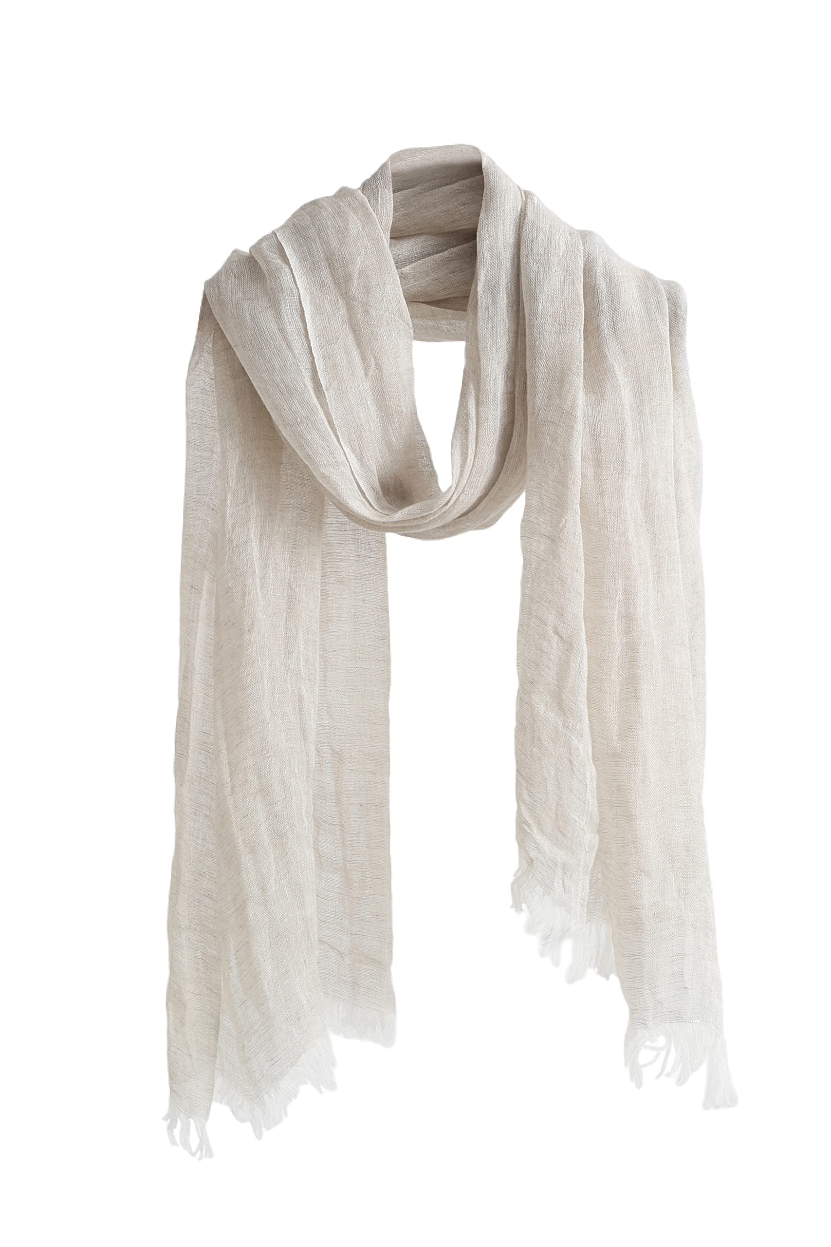 Jeelow Lightweight Summer Scarf Light Shawl Wrap Linen Feel Scarves For Men And Women