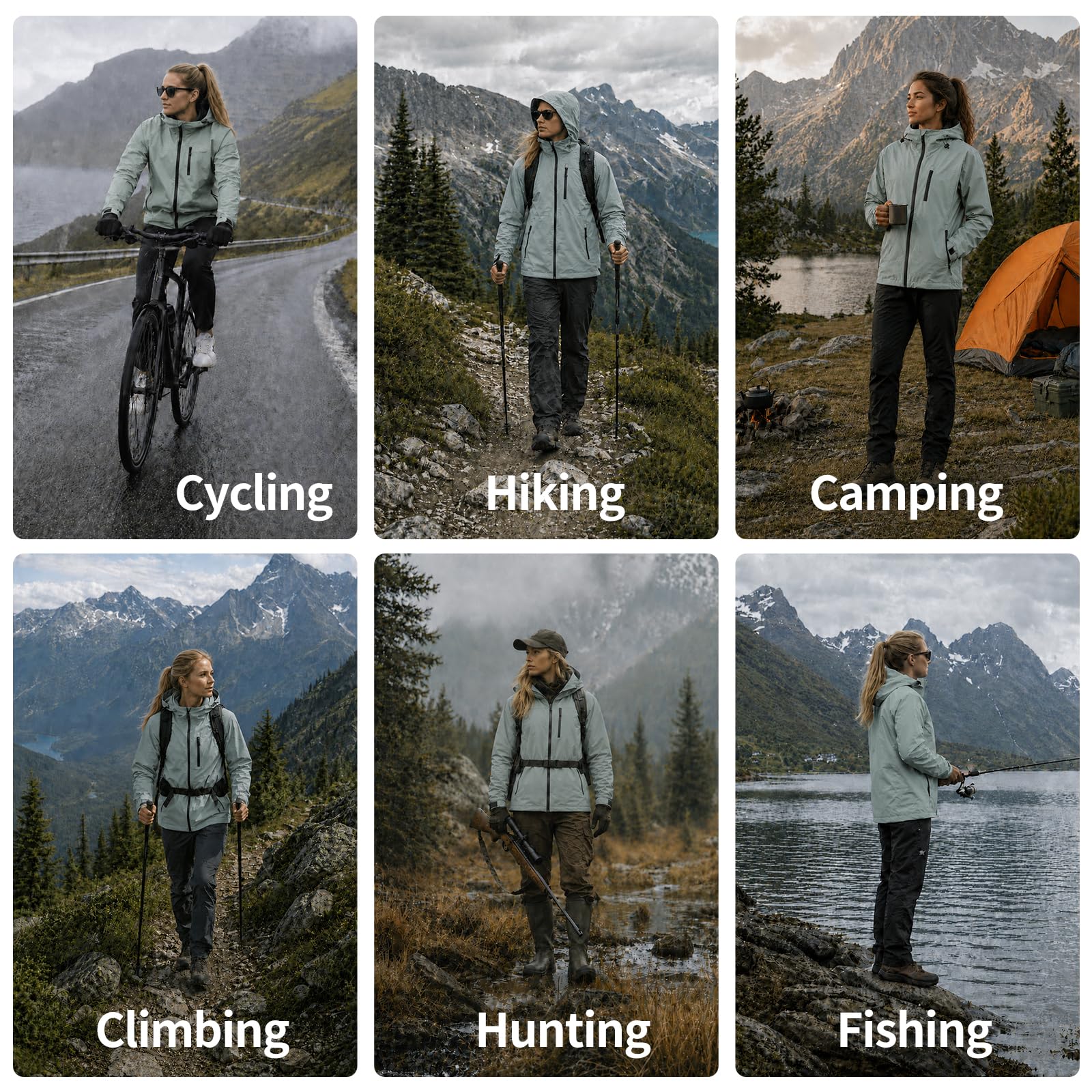 Impermeable Femme Imperméable Extérieur Haut de Gamme Coupe Vent Femme avec Capuche Veste Imperméable Femme pour la randonnée et le camping