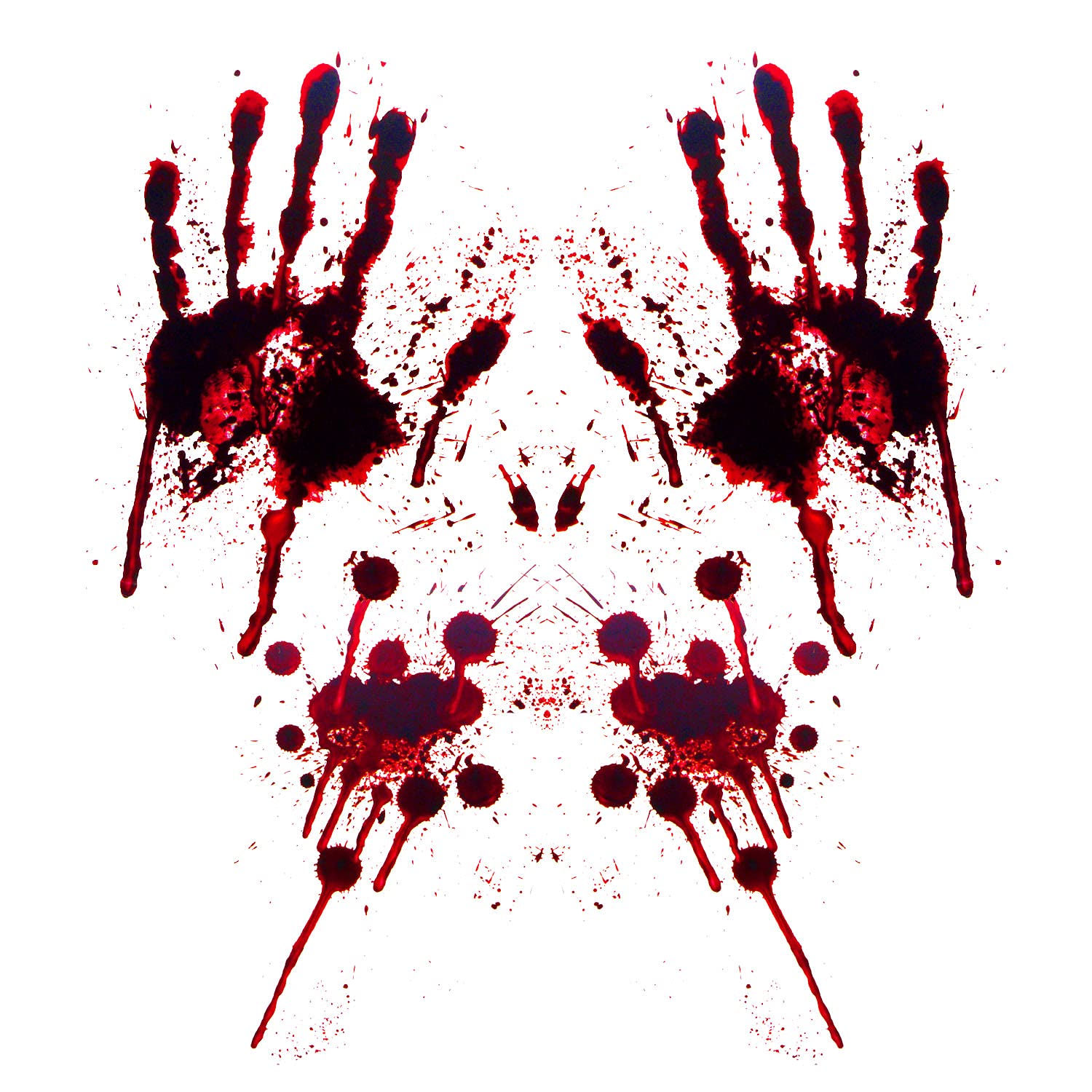 Akh Red Akh® Bloody Hand Stickers Halloween Window Decorations | Bloody Design Hand Prints With Blood Splatter | Bloody Wall Window Floor Clings Stickers Spooky Window Stickers For Halloween Party Decoration