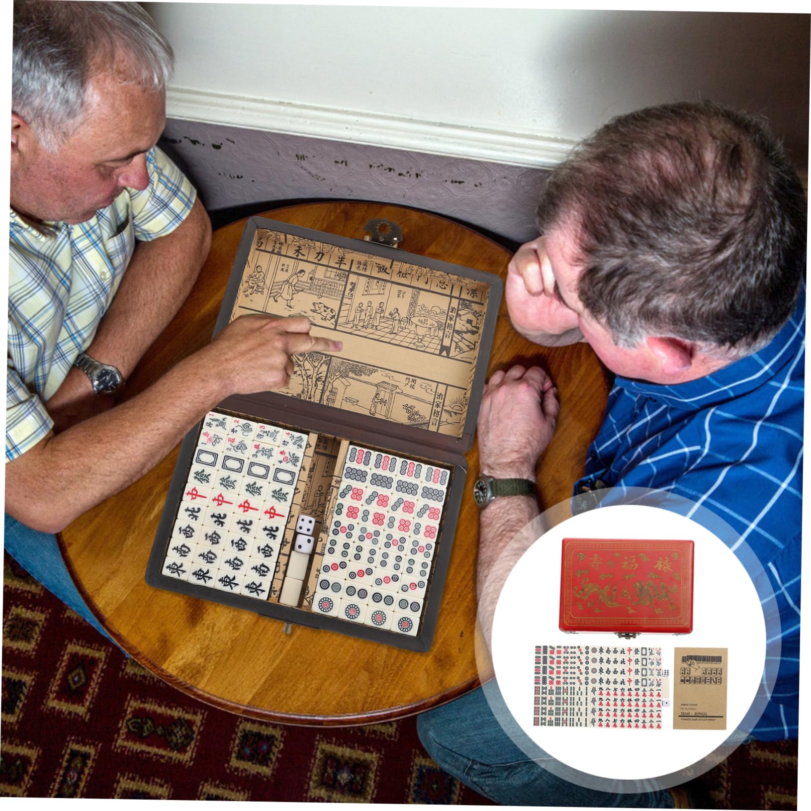 BESTonZON Tragbares Mahjong Set Klein Leichtgewicht Für Unterwegs Und Zuhause Robustes Material Kompaktes Reisespiel Für Familie Party Und Camping Praktisch Und Langlebig Mahjong Spielzeug