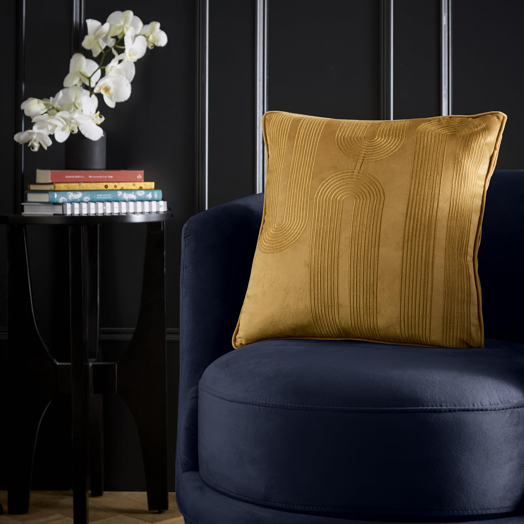 Laurence Llewelyn-Bowen Diva Embroidery Cushion Ochre