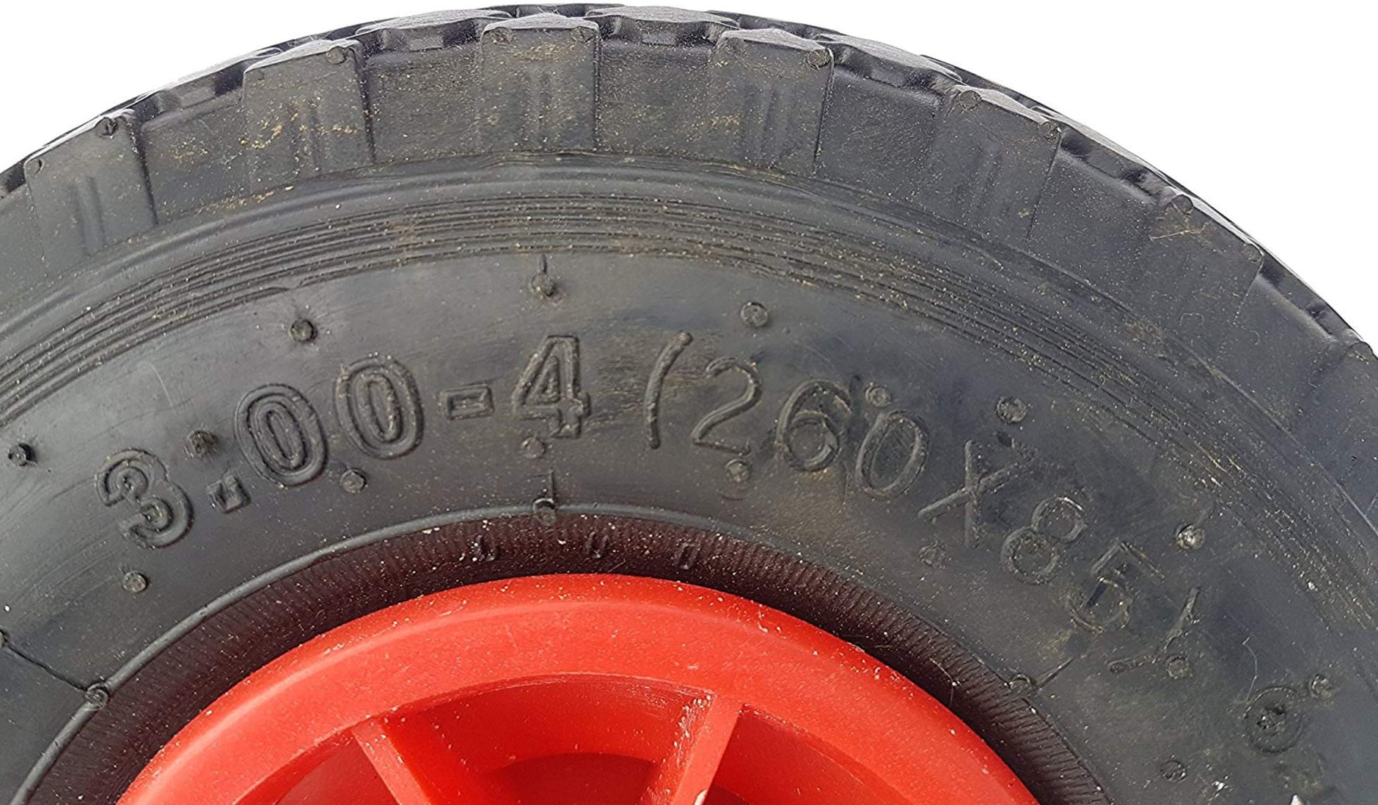 Produktbild von 4x FROSAL Sackkarrenrad PU – 260 Mm, 4.10/3.50-4, Achse 16 Mm, Pannensicher Mit Kugellager, Stahlfelge Silber