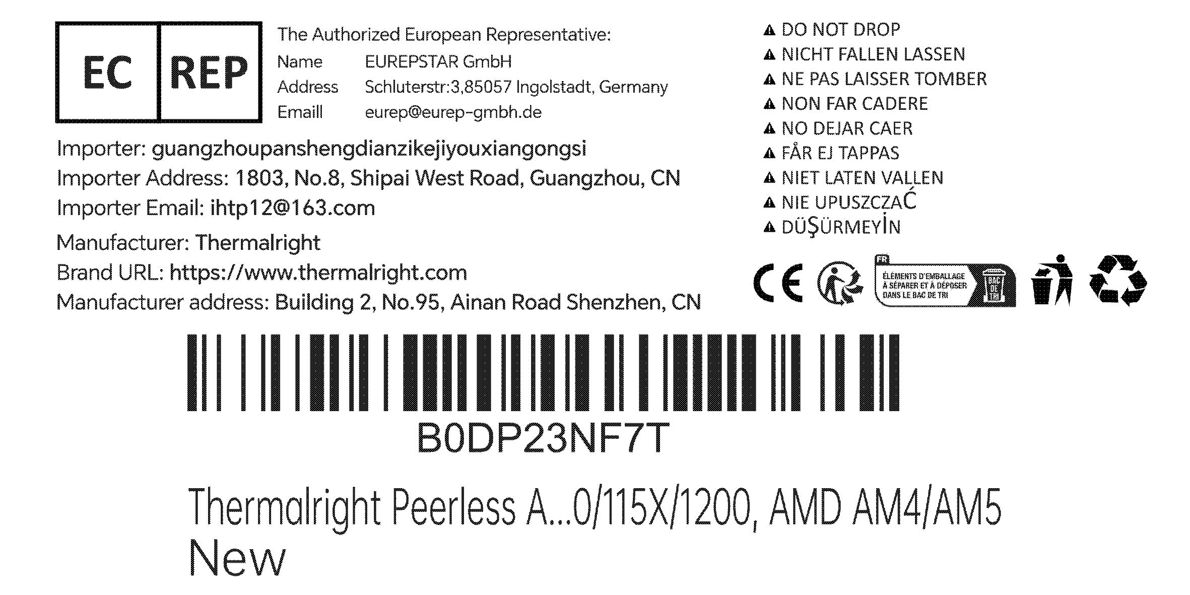 Thermalright Peerless Assassin 120 SE V2 Refroiditore CPU, TL-C12C 120mm Ventole, 1850RPM, 6 Tubazioni di Calore, per AMD AM4/AM5 e Intel LGA 1700/1851