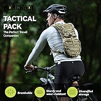 Vista 2 de MARCHWAY Mochila táctica de hidratación Molle con bolsa de agua de TPU de 3 litros, mochila militar para ciclismo, senderismo, correr, escalada