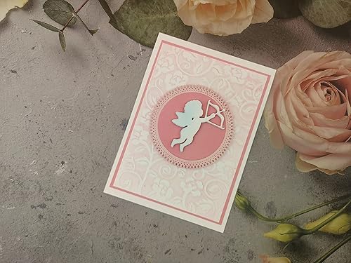 Miniatura 6 de Alinacutle 8 troqueles de marco redondo con bordes de lágrima para hacer tarjetas, troqueles de corte de metal, plantillas de manualidades de papel,