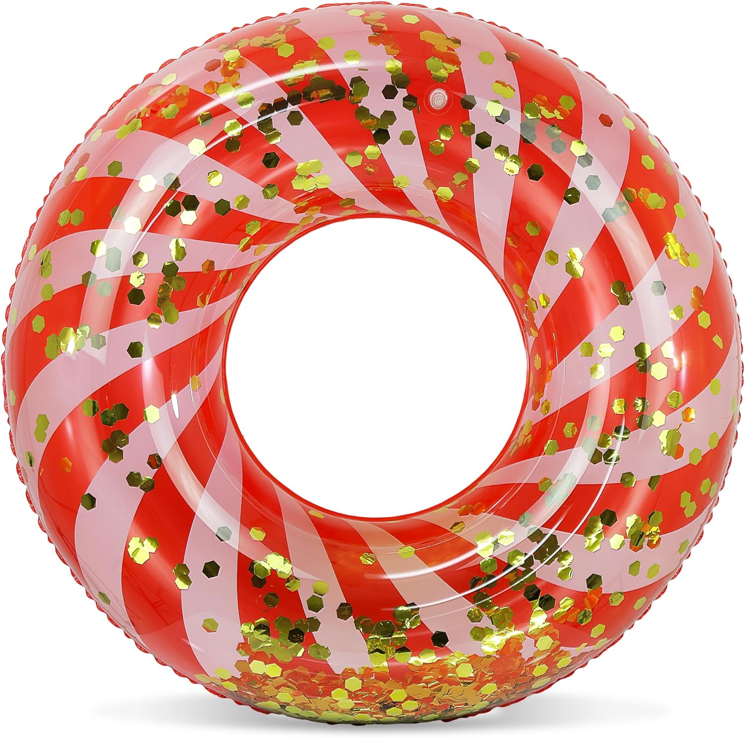 POZA Inflatable Pool Float Tube – Sparkly Confetti Swim Ring, Heavy Duty UV Resistant Inflatable Tube Pool Float for Kids & Adults – Multiple Colors & Sizes – Beach, Lake & Pool Party Float