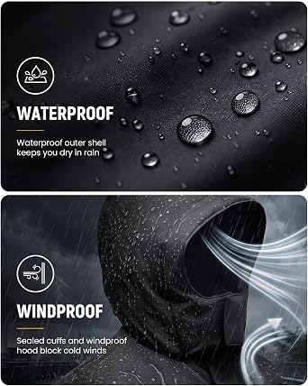 WULFUL Kid's Waterproof Ski Jacket Warm Fleece Hooded Boy's and Girl's Winter Snow Coat Outwear,Windproof RainCoat