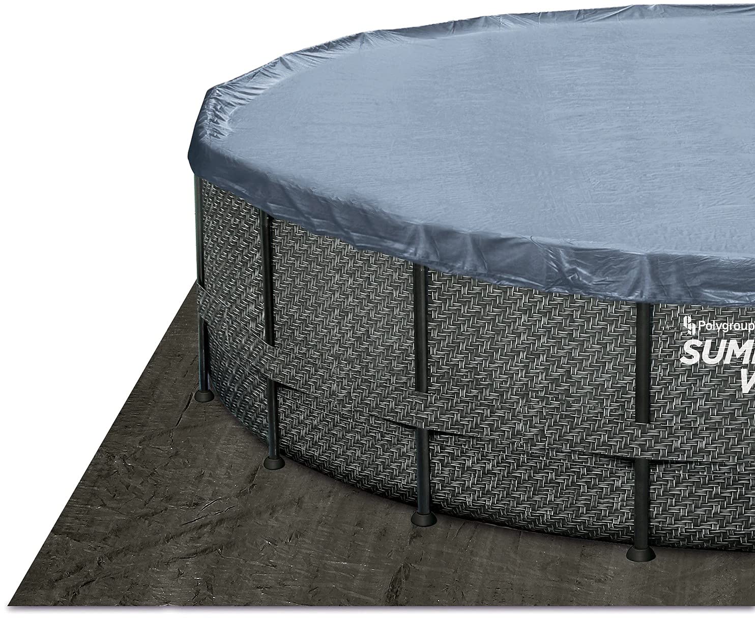 Summer Waves Frame Elite Pool Dark Herringbone 427 x 107 cm