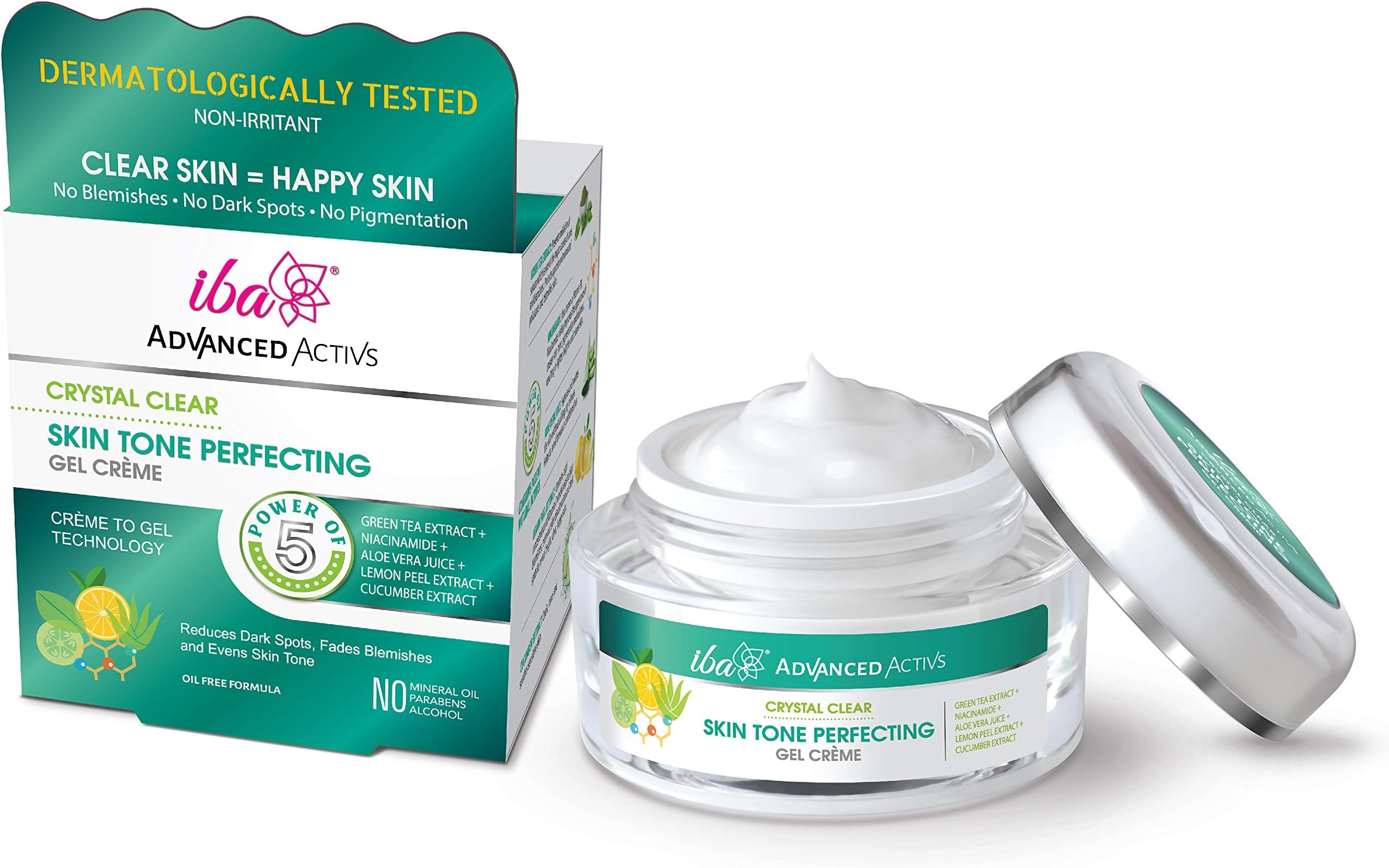 IbaAdvanced Activs Crystal Clear Skin Tone Perfecting Gel Crรจme, 50 g