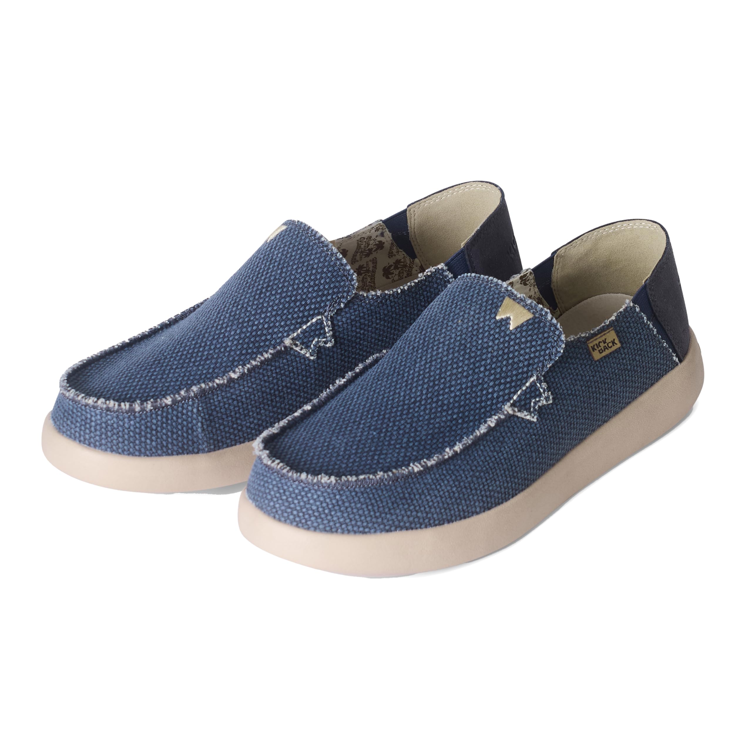 Kickback Barbeach Mocassins Slip‑on en Toile et Lin pour Homme – Chaussures d’Été Décontractées avec Semelle Antidérapante, Parfaites pour Les Voyages, la Plage et Le Quotidien