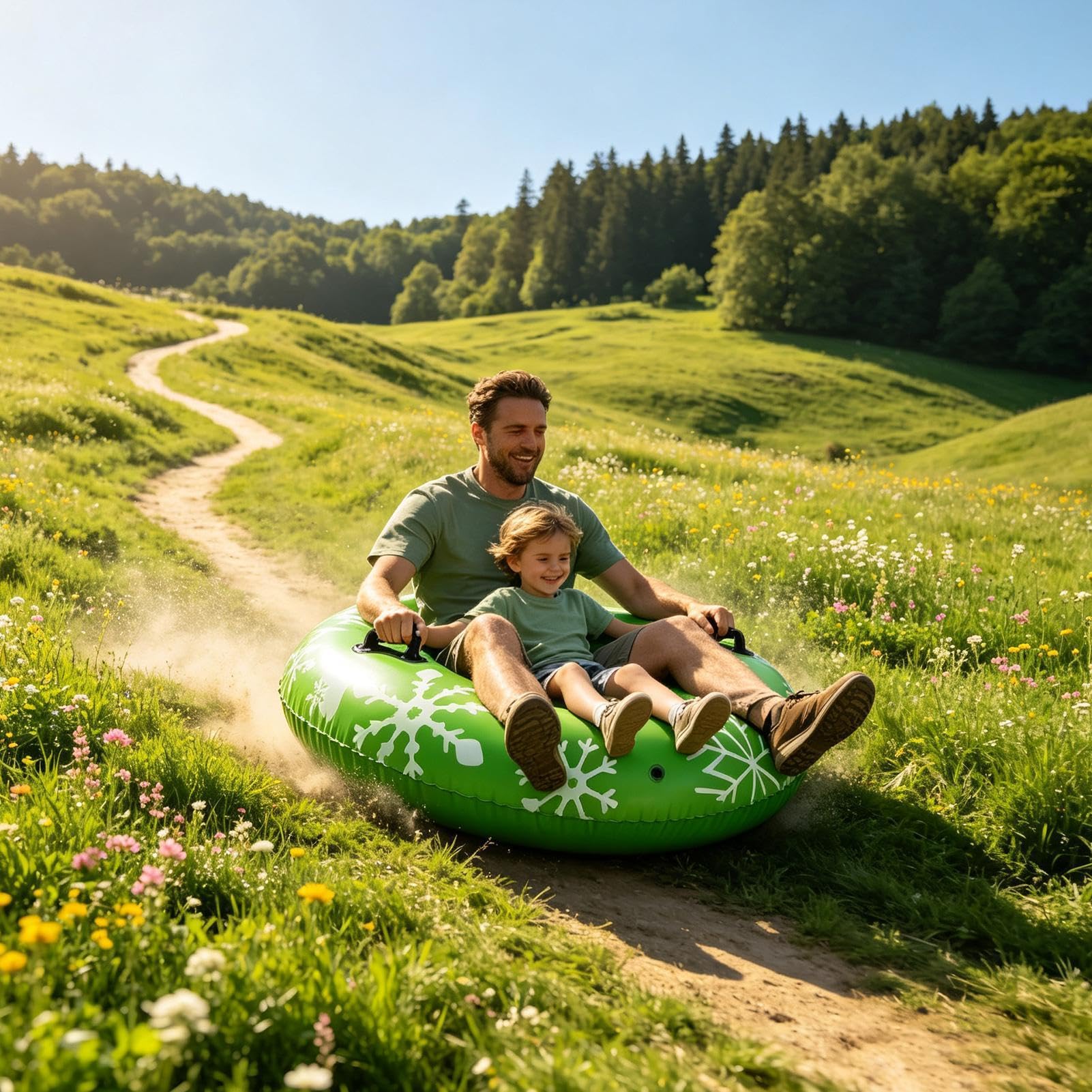 Ciambella da Neve Gonfiabile Donut da Slittino in PVC Ispessito 90x90 cm | Slittini Invernali Gonfiabili Giochi Invernali Outdoor Su Neve E Ghiaccio, Sci, Per Donne, Uomini, , Ragazzi, Ragazze, Na
