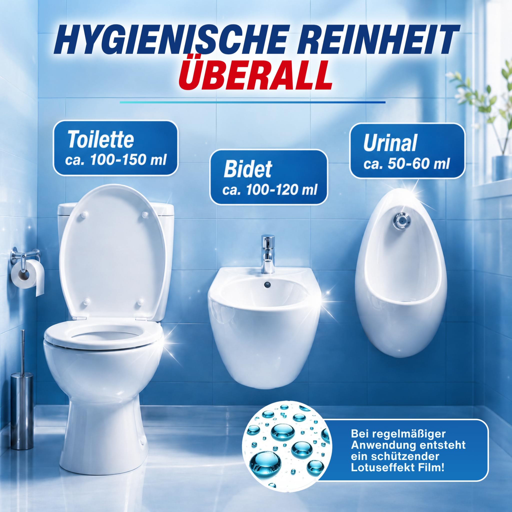 WC SCHAUMREINIGER PULVER – Extra starker WC Schaum für gründliche Sauberkeit – Kraftvoller WC-Reiniger gegen Kalk & Urinstein – Selbstreinigende Pulverform – 1000 g
