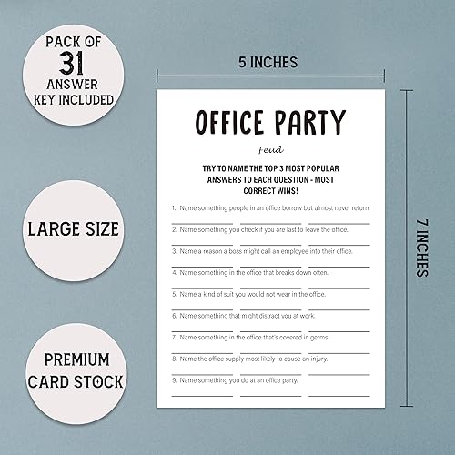 Miniatura 2 de Qoqxjodd Paquete de 30 juegos minimalistas de fiesta de oficina, juego de fiesta de trabajo, juego de reunión de equipo, actividades de oficina,