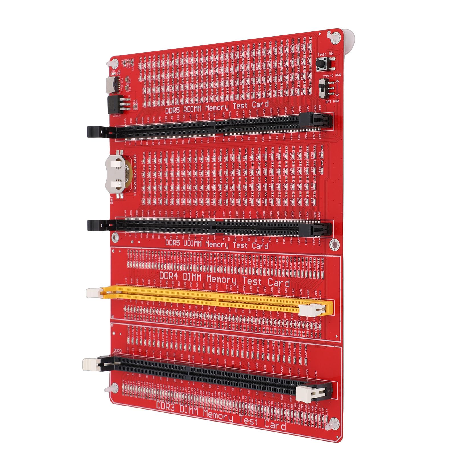 Scheda Tester Memoria RAM DDR3 DDR4 DDR5 Test LED Rilevamento Errori Hardware per Desktop e Server
