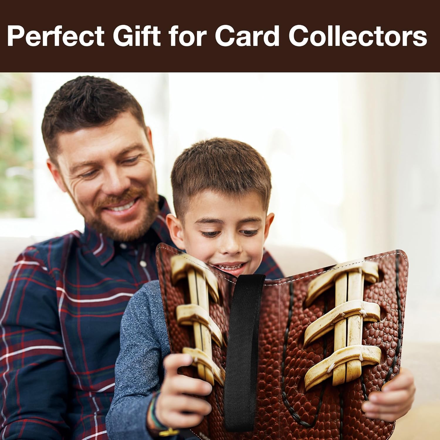 RONMONG Football Card Binder,2025-2026 Sports Trading Card with Sleeves Holder Album,990 Pockets Rugby Card Holder Sheets Display Storage Protectors for Collectors Boys and Girls Gift