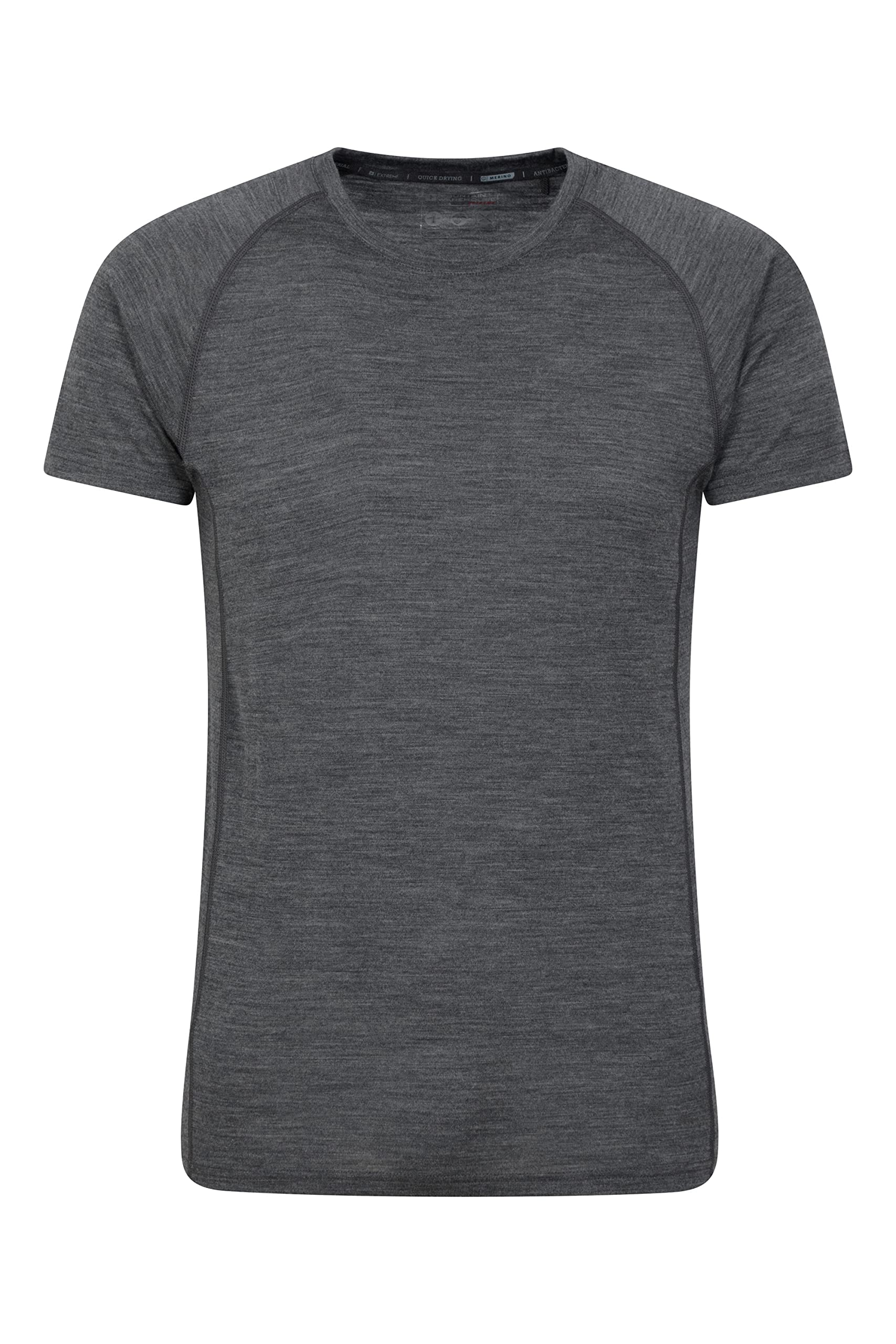 Mountain WarehouseSummit Mens Merino Baselayer T-Shirt – Extra Warm Wool, Round Neck Tee, Short Sleeves – Ideal to Wear As A Thermal Top in The Winter