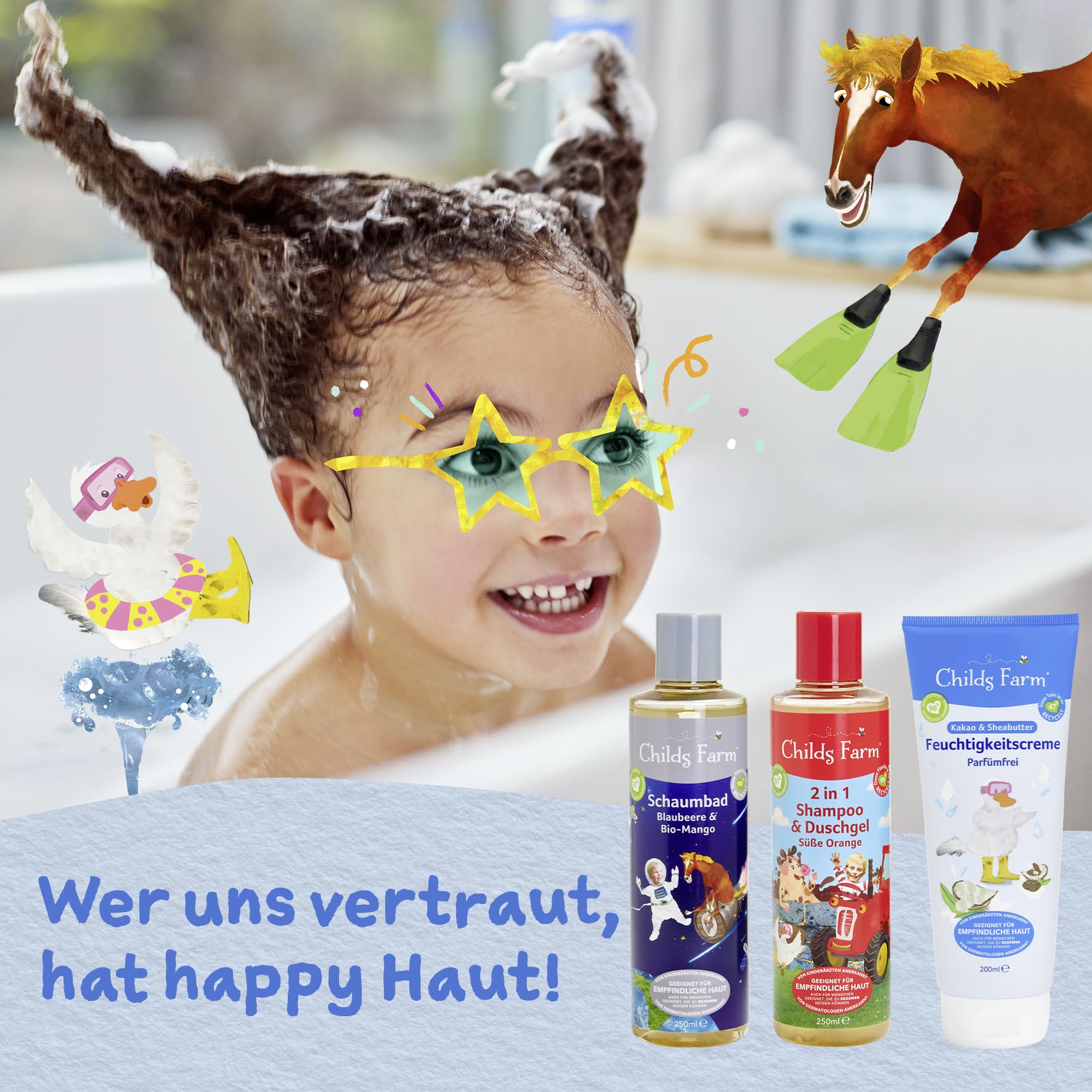 Childs Farm Krem nawilżający dla dzieci 200 ml, nie zawiera perfum, uspokaja i nawilża | nadaje się do skóry suchej, wrażliwej i skłonnej do atopowego zapalenia skóry