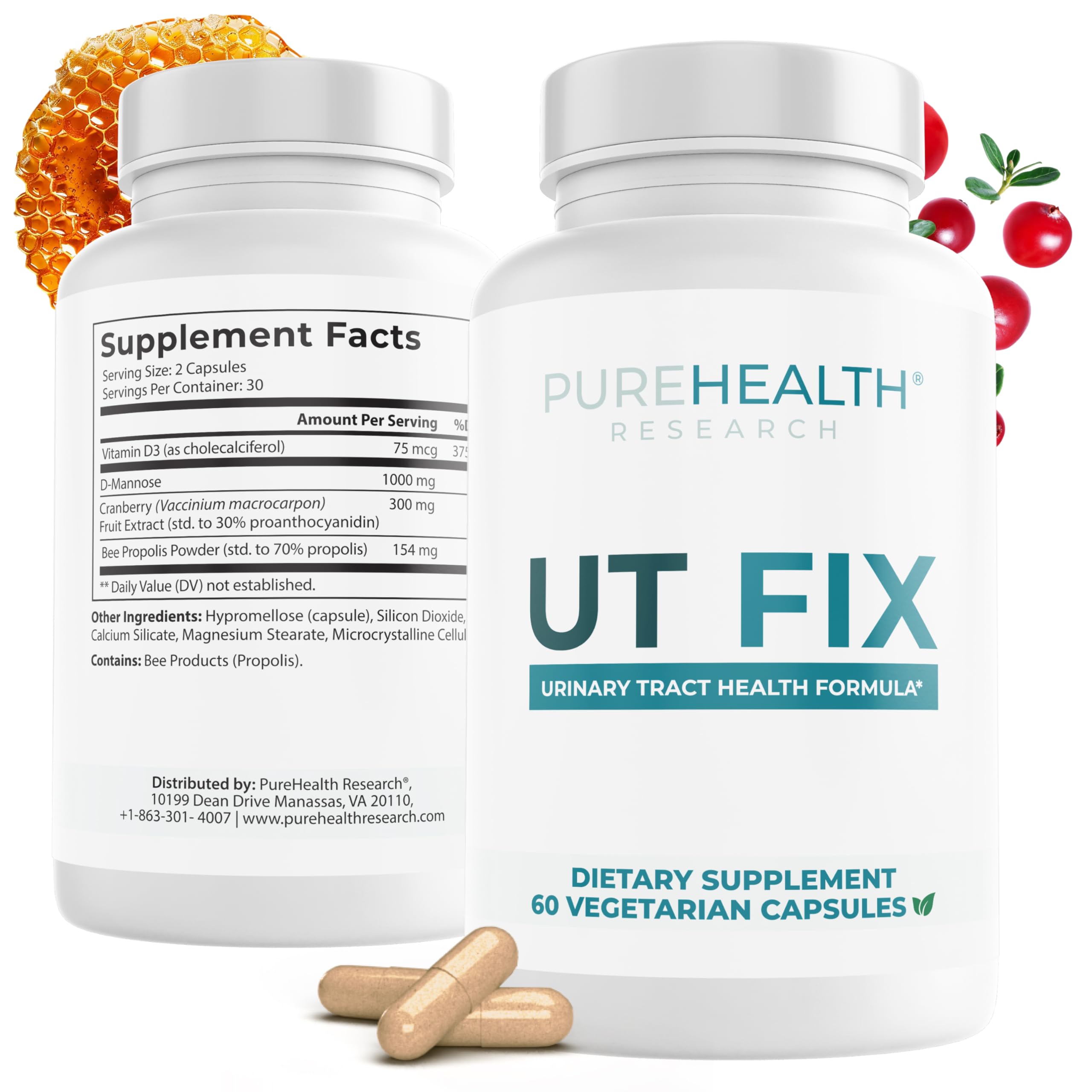 PUREHEALTH RESEARCH UT Fix - Urinary Tract Health Formula - 1 Bottle