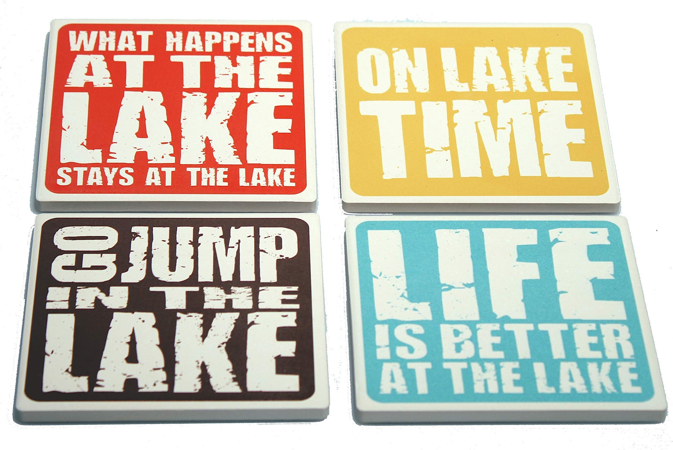 Lake Sayings Coasters - Lakehouse Gift