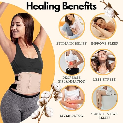 Miniatura 4 de Paquete de aceite de ricino, paquete de aceite de ricino, algodón orgánico, paquete de aceite de ricino para desintoxicación hepática, kit de aceite