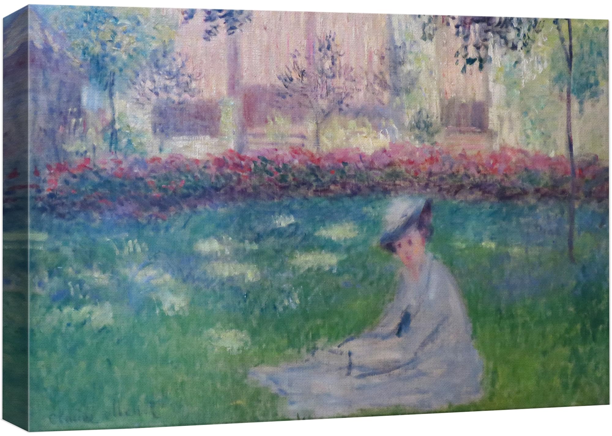 Amazon.co.jp: キャンバス印刷ウォールアート – ギャラリーWrappedモネ
