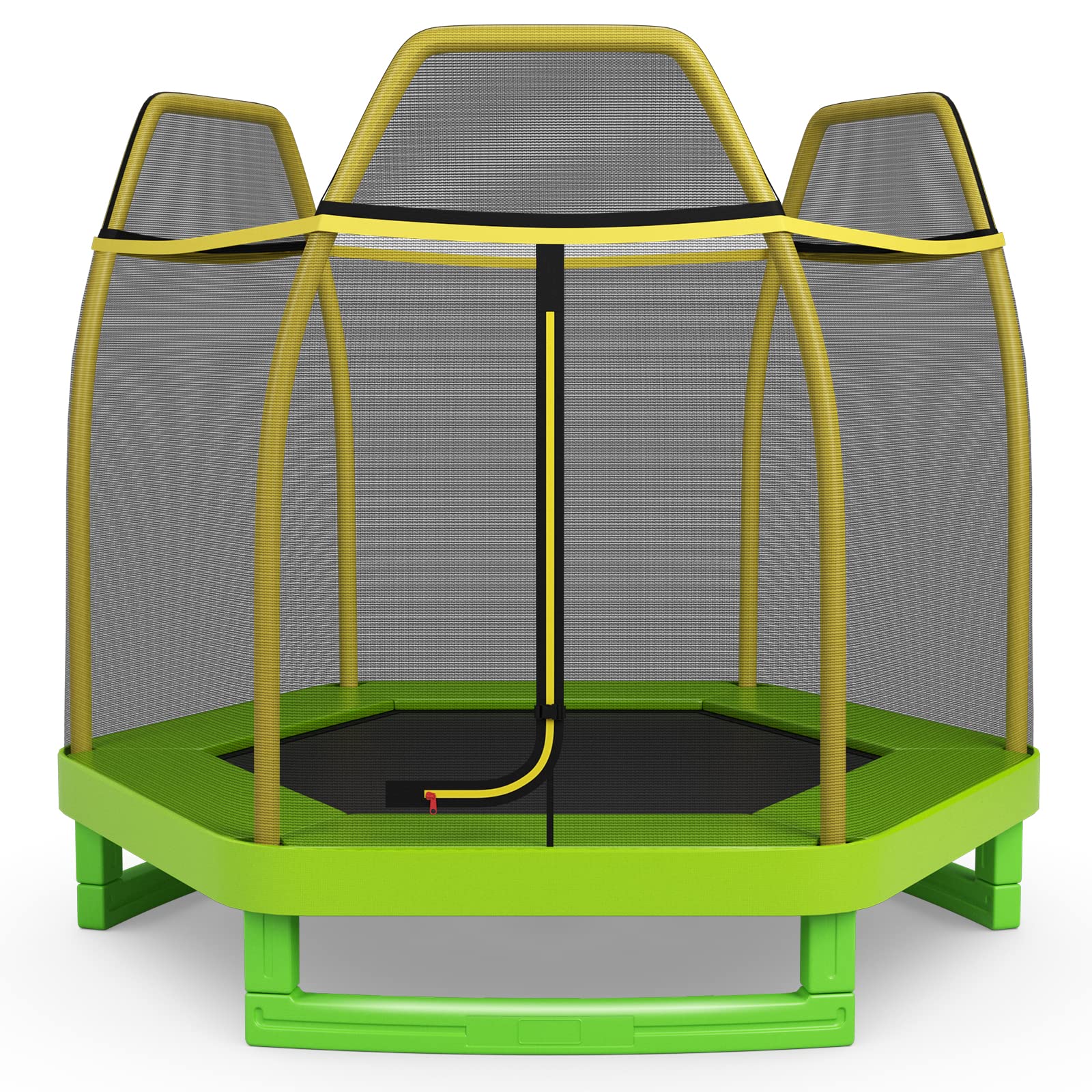 Mini Trampolino Fitness Physionics Pieghevole - Con Barra Regolabile, Diametro 101 Cm, Portata 150 Kg, Per Interno/Esterno