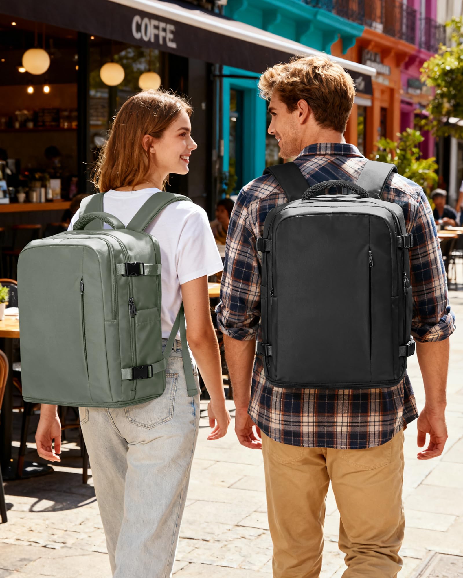 BJLFS Borse da Cabina per Ryanair 40x30x20 Bagaglio a mano Sottovuoto 40x20x25 Zaino da Viaggio con Sottovuoto impermeabile Donna Zaino Easyjet 45x36x20 Zaini Wizzair con porta scarpe