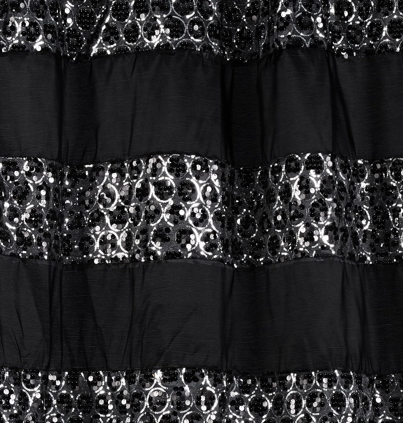 Popular Bath Sinatra Black Fabric Shower Curtain & Hook Set - 70 X 72 Inches