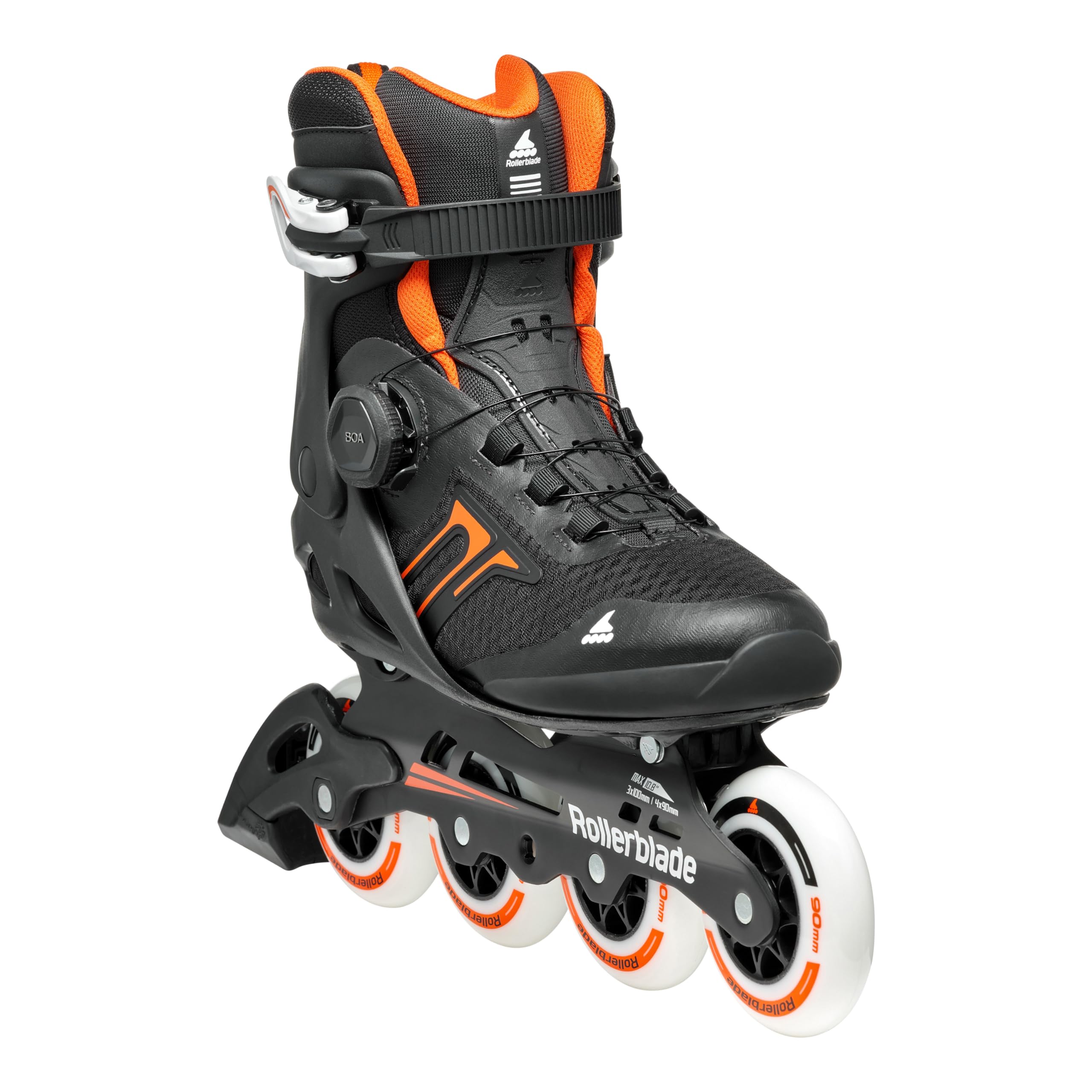 ROLLERBLADE MACROBLADE 90 BOA Inline Skate 2024 Black/orange