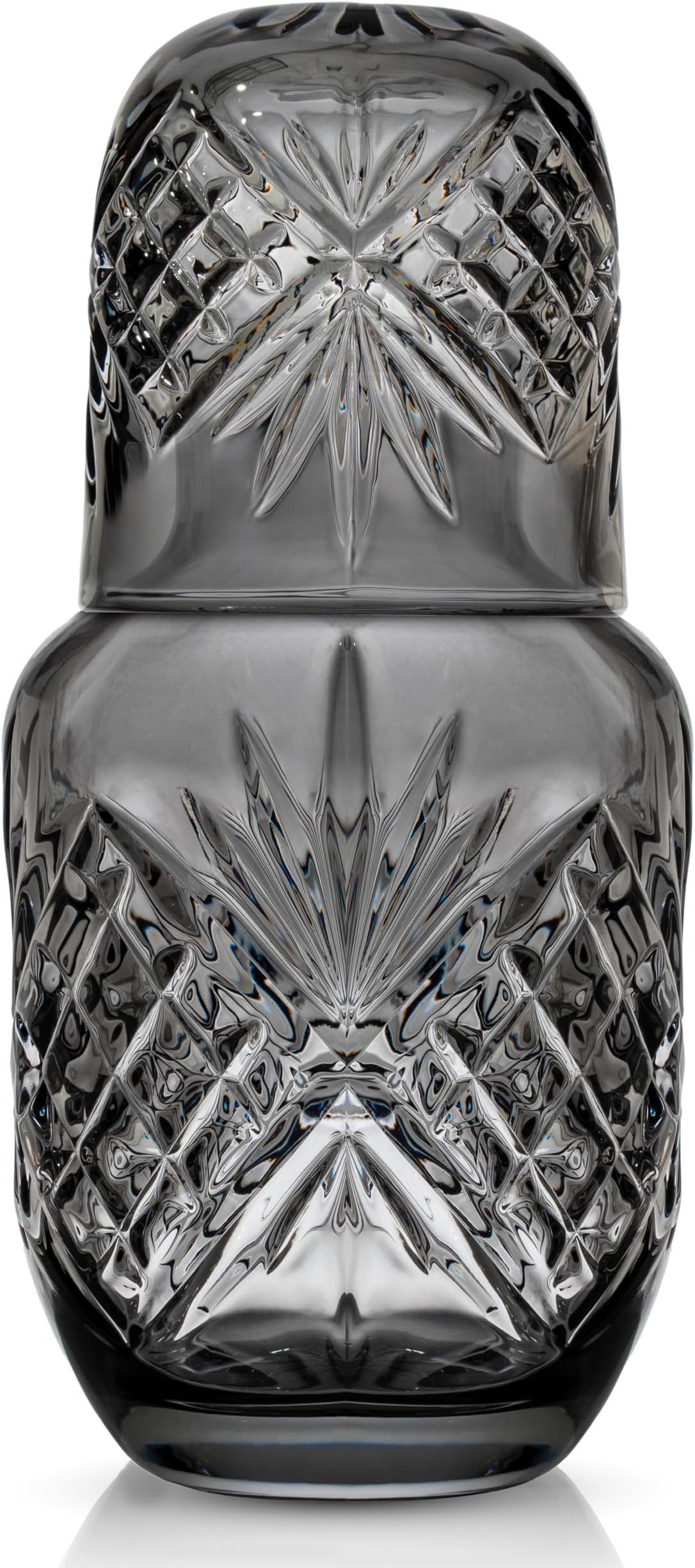 GodingerBedside Night Carafe, Water Pitcher with Cup, Water Carafe - Cup and Bottle to Keep Next To Your Bed for a Handy Midnight Drink