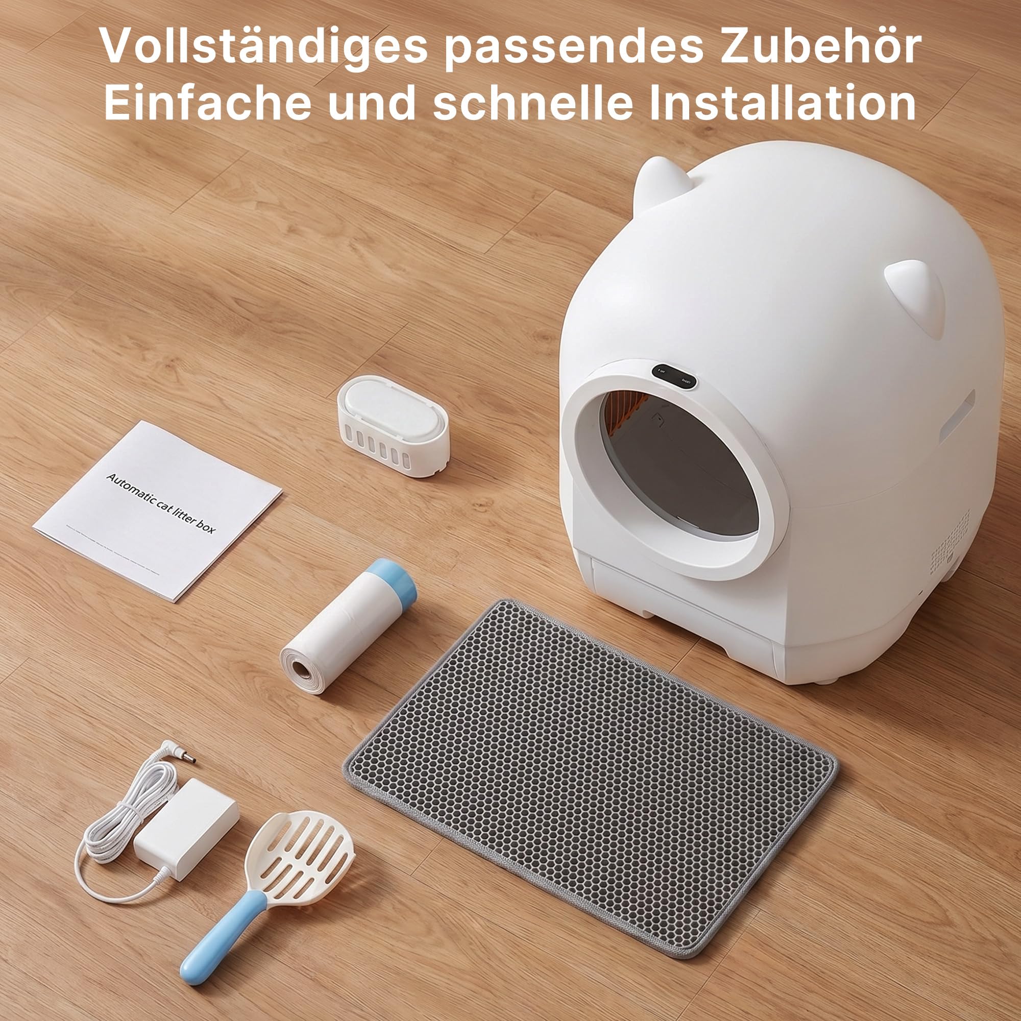 JUMMICO Elektrisches Katzenklo Selbstreinigend, die Selbstreinigende Katzentoilette XXL mit 90L Fassungsvermögen, Doppeltem Geruchsschutzsystem, Mehrfachem Sicherheitssystem und APP-Fernsteuerung