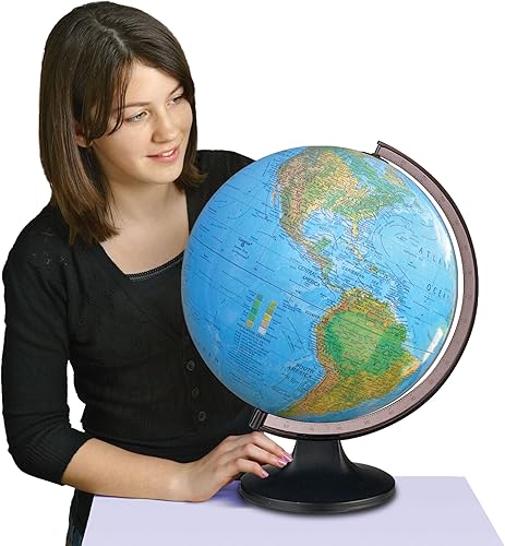 Miniatura 3 de Replogle Globo iluminado del océano azul (12"/30cm de diámetro) fácil de montar