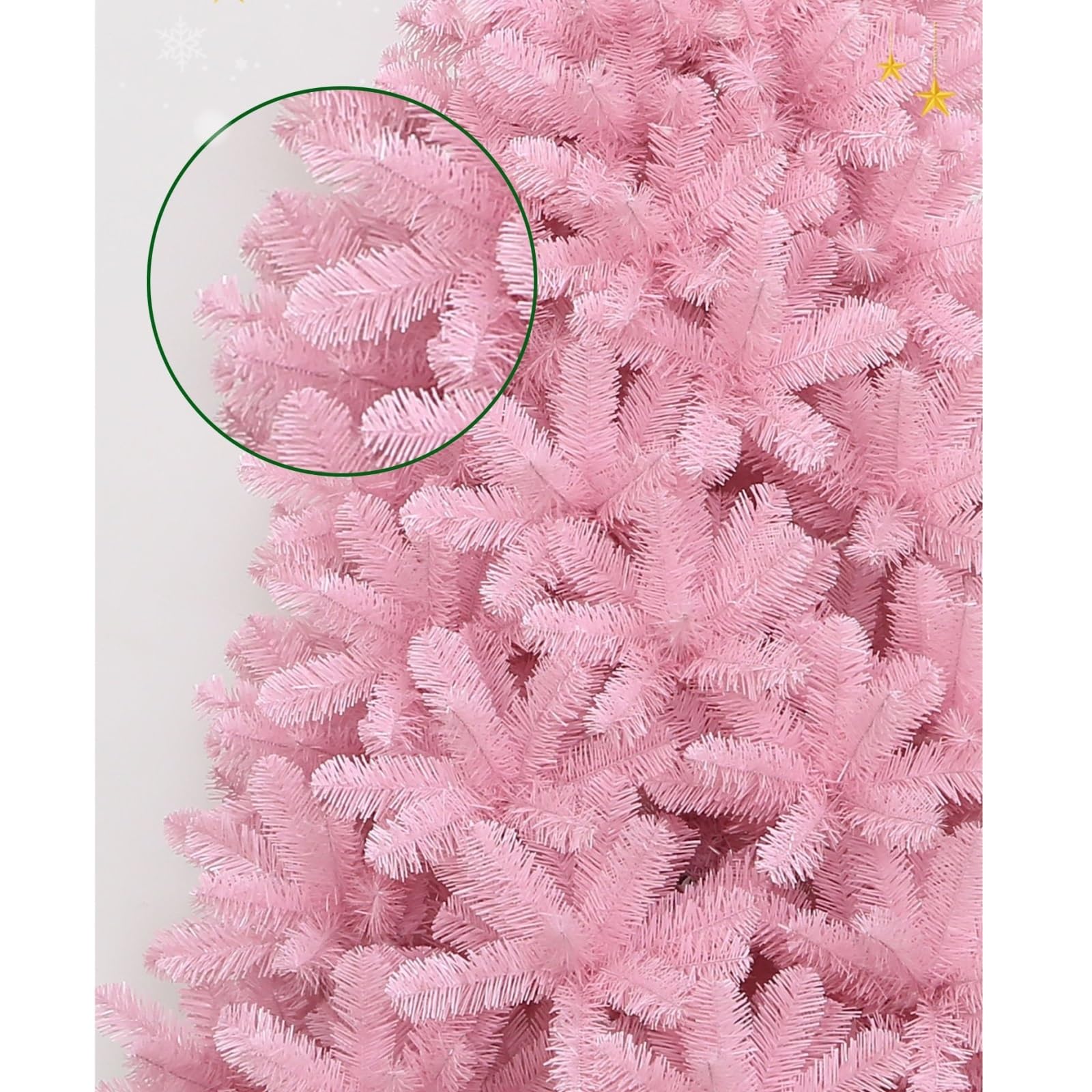 árbol de Navidad Árbol de Navidad Artificial Rosa for Fiestas de Temporada, Carnaval, decoración for el hogar, Oficina, Centro Comercial. pequeño(210CM)