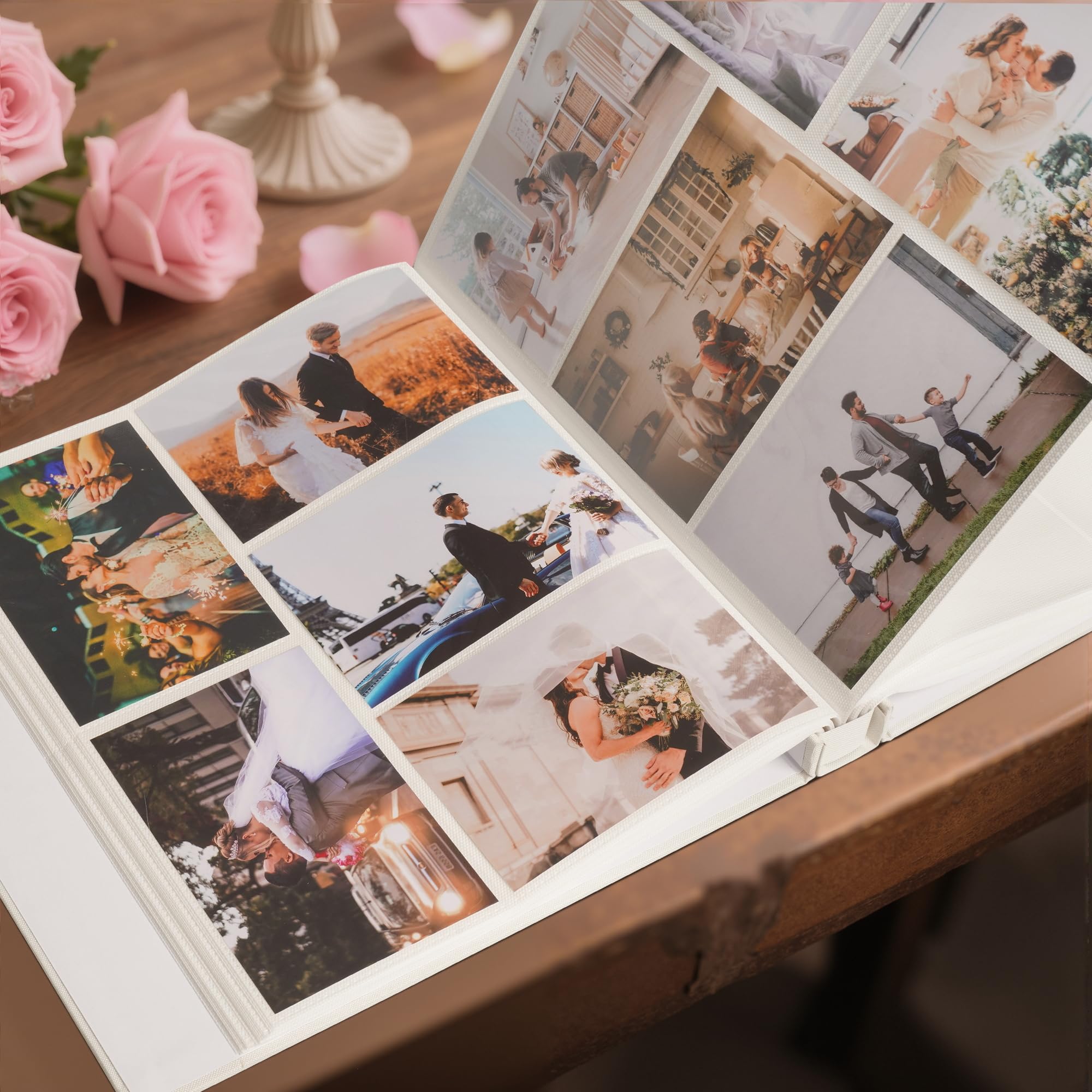 Album fotografico 10 x 15 cm, 500 foto per pagina, 500 tasche, album fotografico da 10 x 15 cm, copertina in tessuto di lino, grande album fotografico per ricordi di matrimonio e famiglia