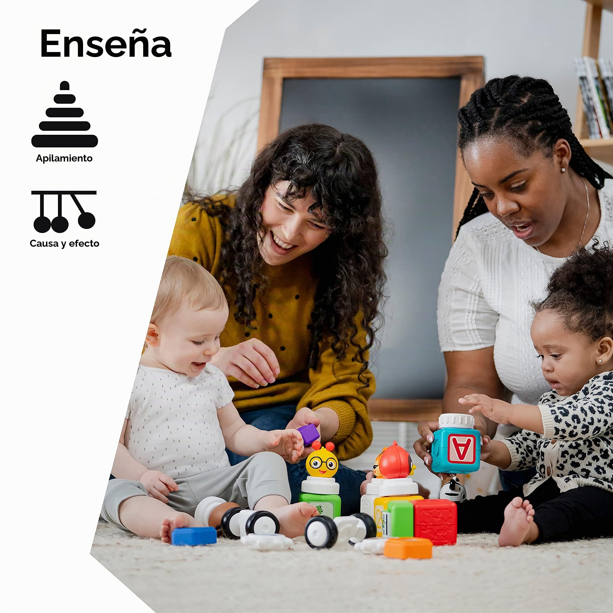 Baby Einstein Bloques magnéticos de Actividades Connect & Create, 24 Piezas, a Partir de 6 Meses