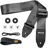 Guitar Strap Adjustable Nylon Strap Length 36-60 Inches for Acoustic Electric Guitar Bass Strap Includes Picks and Accessories