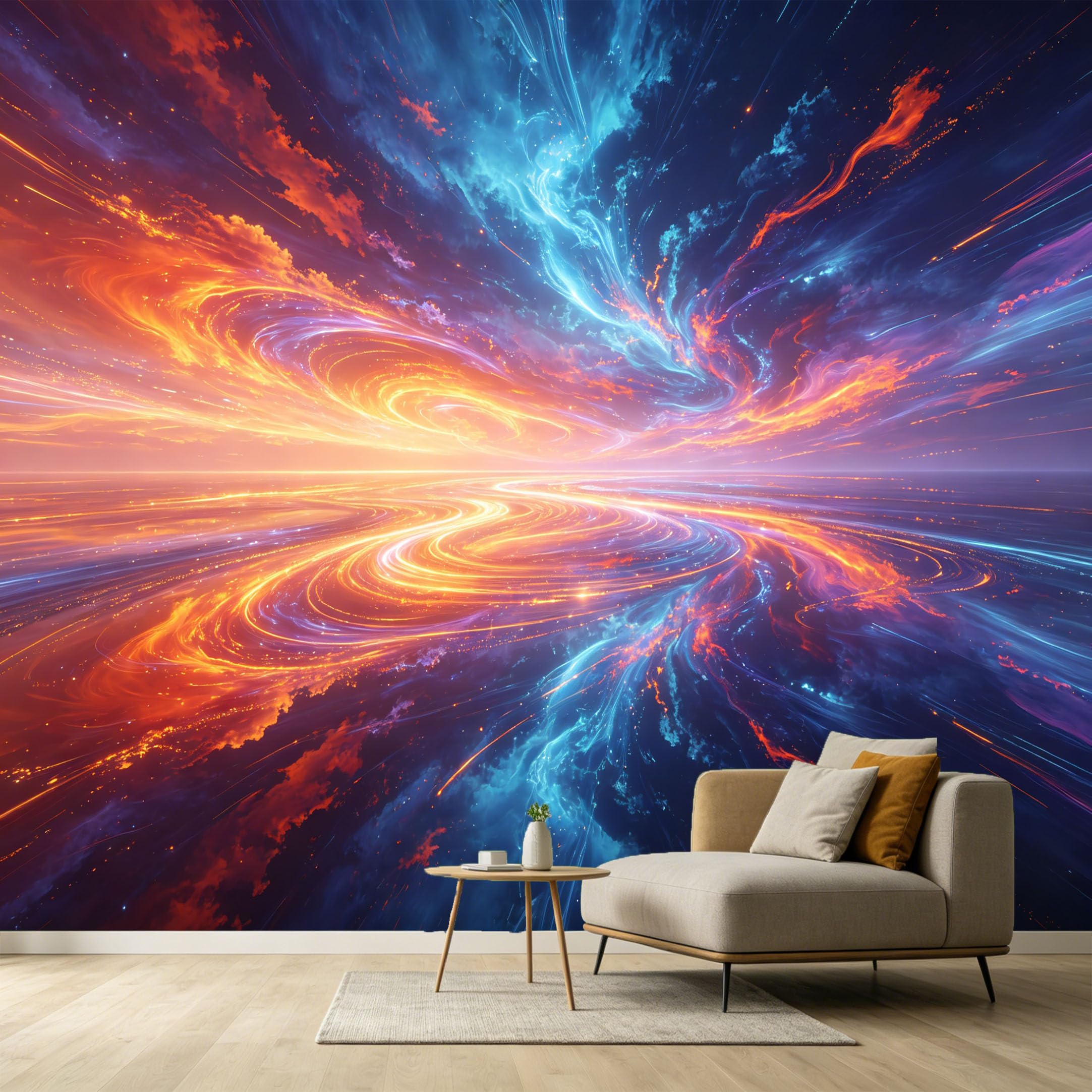 Custom Size Wall Murals Abstract Cosmic Galaxy Nebula Swirl Energy Light Rays SelfAdhesive Wall Fabric Removable Large Wallpaper for Photo Living Room Modern Art