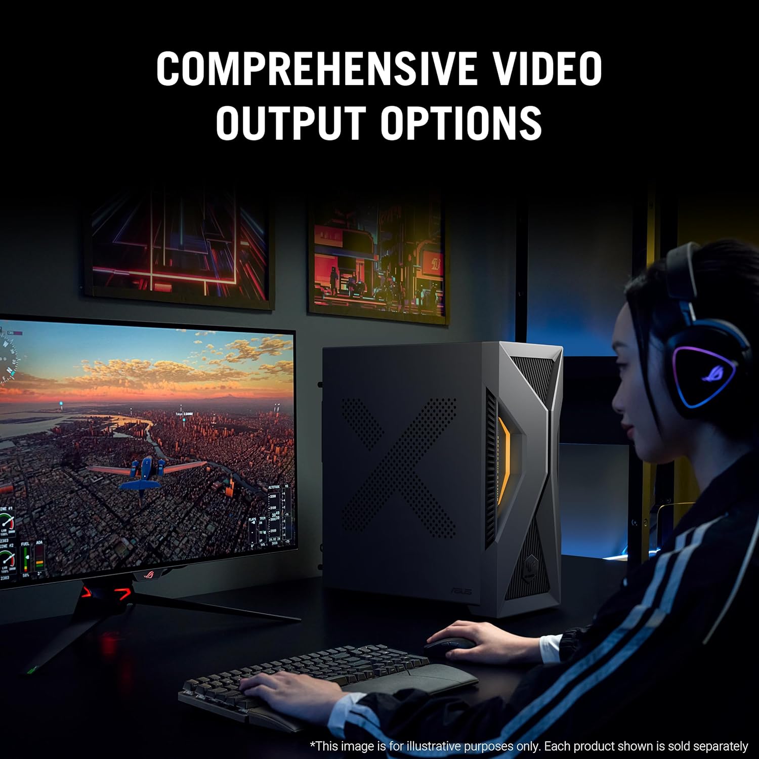 ASUS T500,13th Gen,Intel Core i5-13420H,Gaming Tower(RTX 3050-6GB/16GB RAM/1TB SSD/Windows 11/M365 Basic (1Year)*/Office Home 2024/with Gaming RGB Keyboard & Mouse(USB)/ Gray/5.9 Kg)T500MV-13420H022WS 47 81ubuapUIzL. SL1500