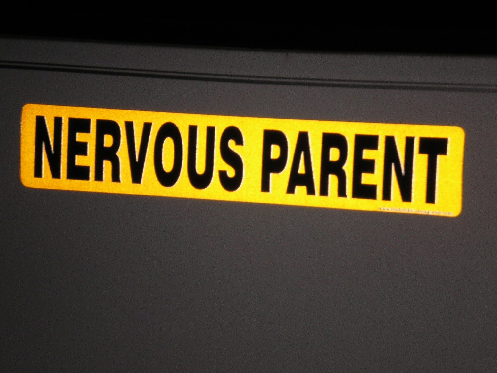 Designer Signs Nervous Parent Reflective Magnet Use with Student Driver Magnets