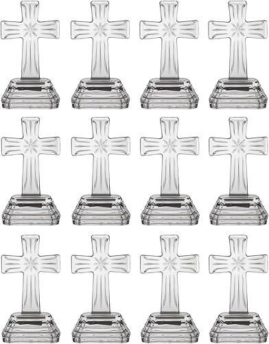 Miniatura 2 de MEGA FAVORS Recuerdo religioso, 12 unidades, transparente, diseño medieval, regalos de cruz de cristal