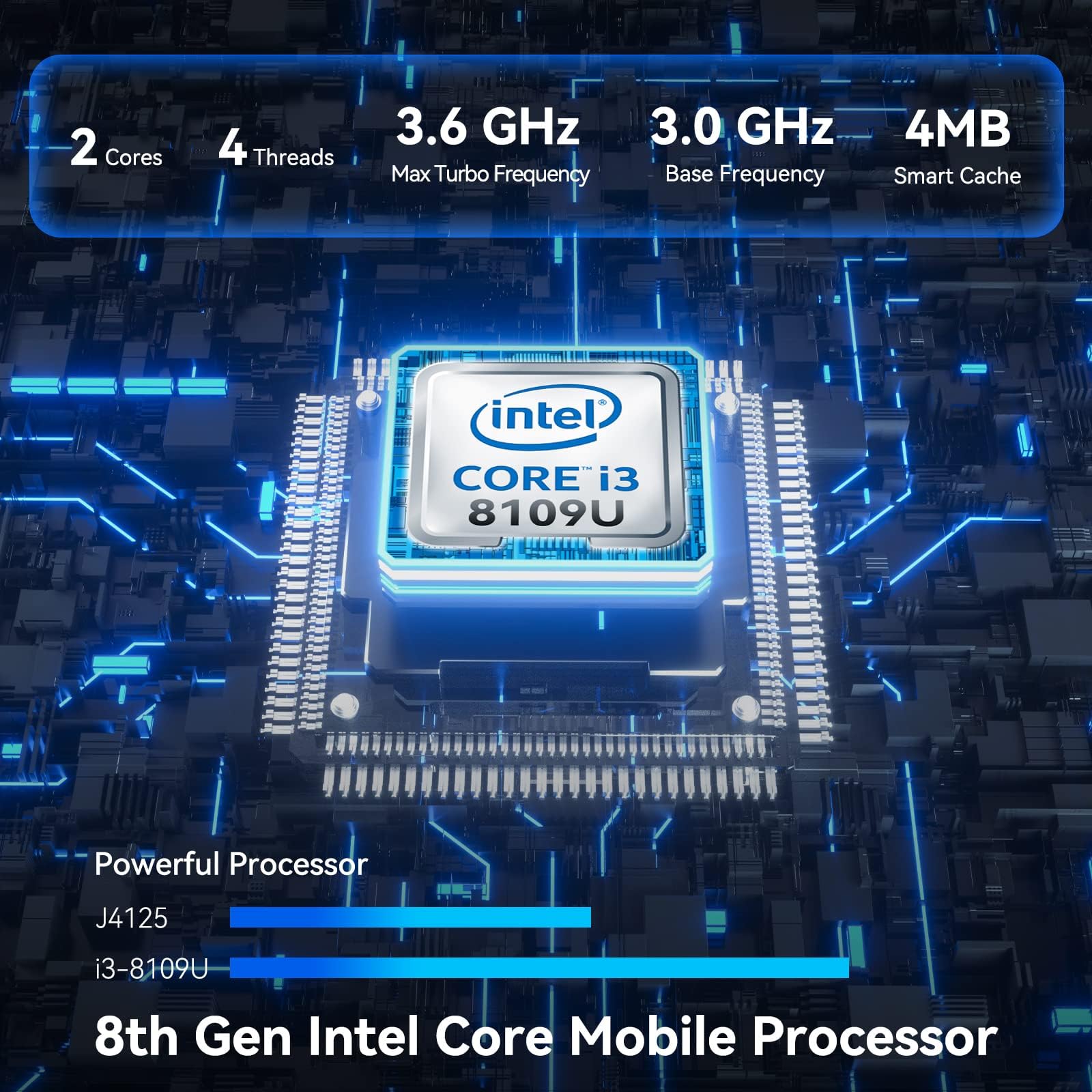 GEEKOM Mini-PC IT8 SE mit i3-8109U (bis zu 3,6 GHz), 8 GB DDR4 RAM und 256 GB SSD Ultra-leiser Kompakter Desktop-PC, Win 11 | 4K | SD-Kartensteckplatz | VESA-Halterung für Homeoffice