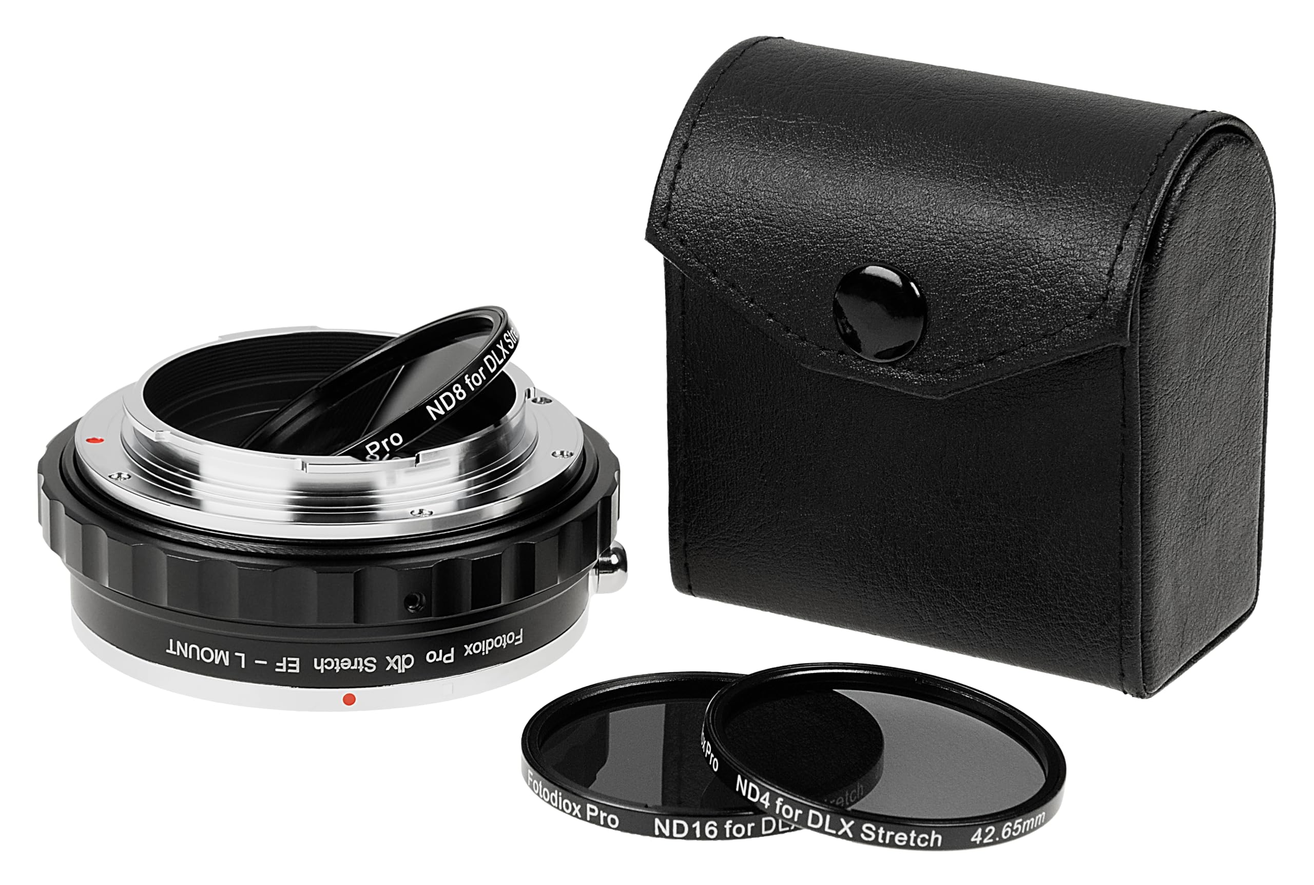 Fotodiox DLX Stretch Adapter Compatible with Canon EF/EFS Lens for L-Mount Alliance Cameras, Featuring Macro and ND Filter Capabilities