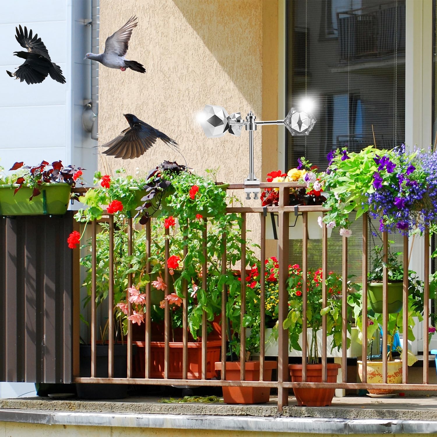 Spaventapasseri | Repellente per piccioni | Repellente per Uccelli | Repellente per Uccelli | Riflettente per Uccelli | Repellente per Uccelli | Riflettente per Esterni Balcone