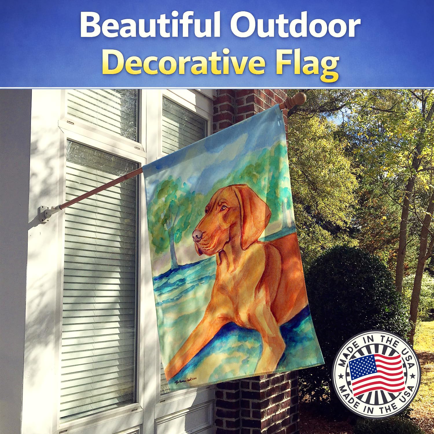 Caroline's Treasures 7264CHF Vizsla Flag Tela, grande, multicolore